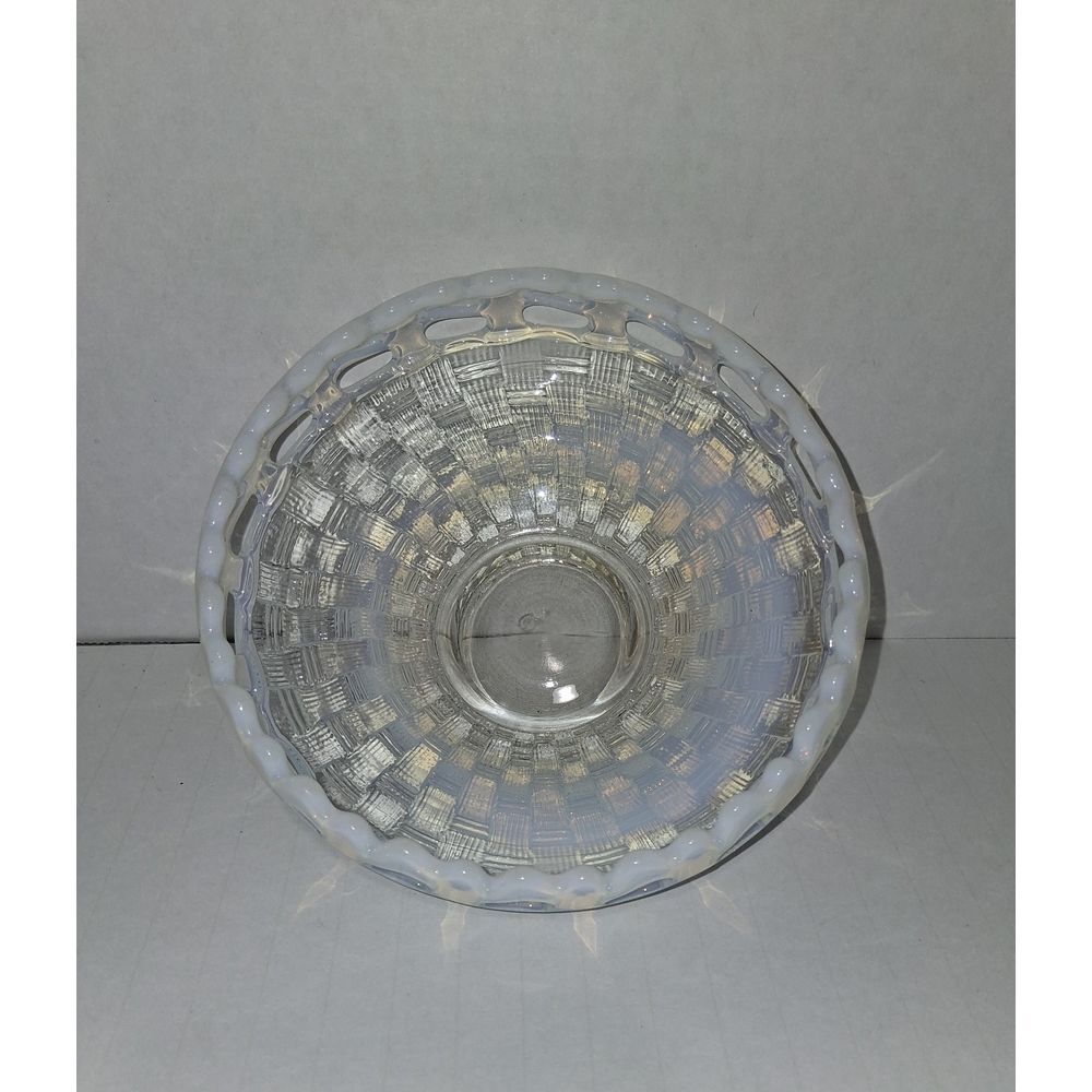 Fenton Opalescent‎  Two Row  Open Edge  Candy Dish - Picture 3 of 4